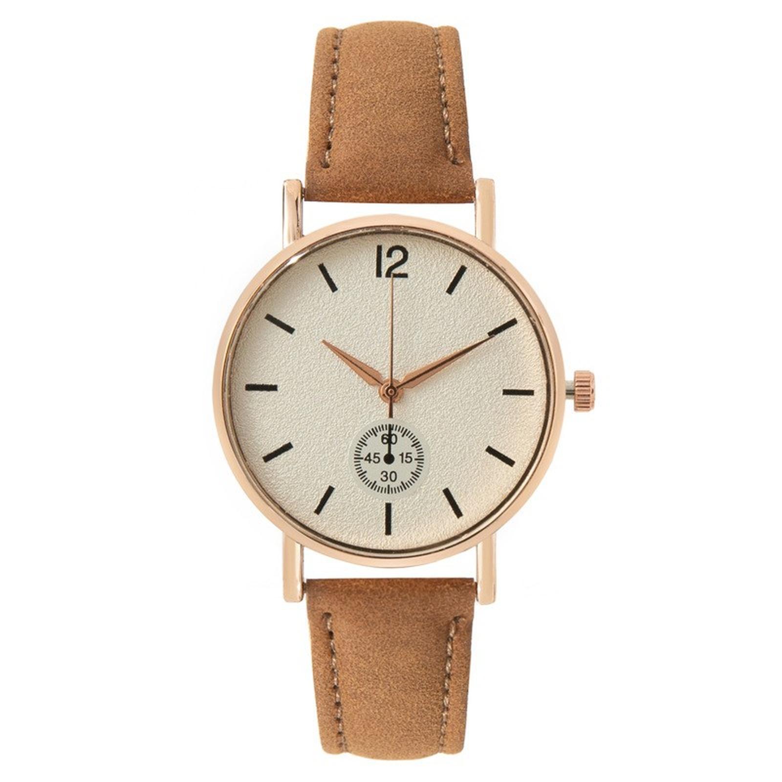 

Женские модные кожаные часы One Size коричневый