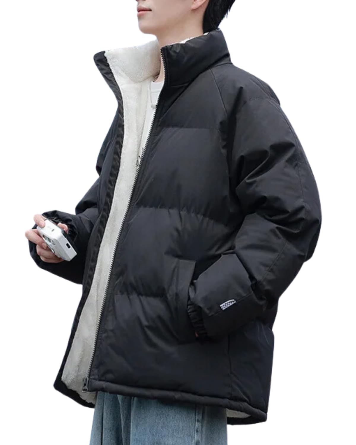 

зимняя боа с начесом большая стойка холодная простая пушистая верхняя одежда [wechose] Мужская одежда, пальто, куртка, подкладка, пушистая, подкладка, размер, свободная, блузон,