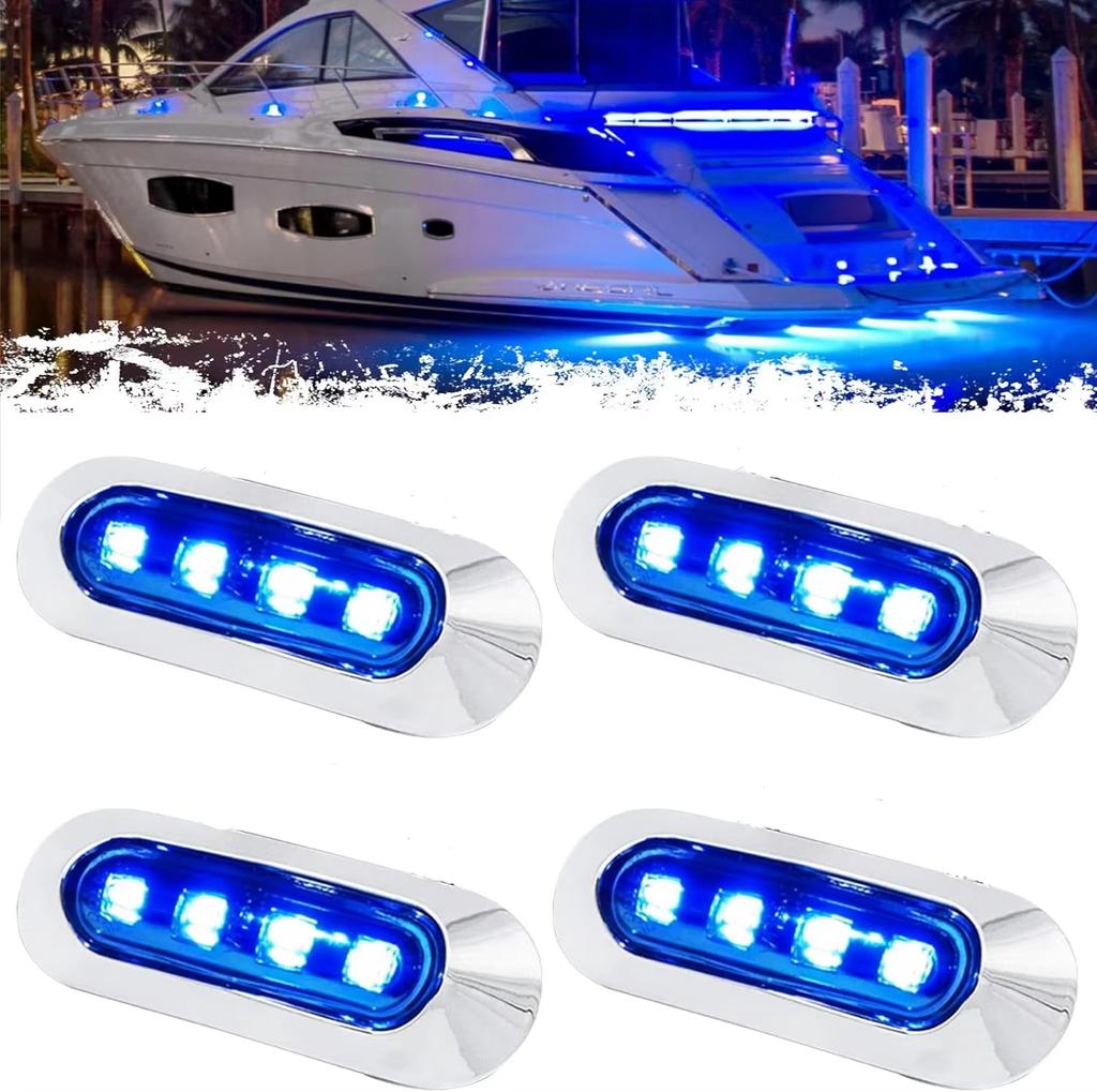 LED Boat Navigation Lights Bow Stern Marine Strip Light Waterproof for Yacht Kayak Fishing Pontoon Sailboat Bass Boat