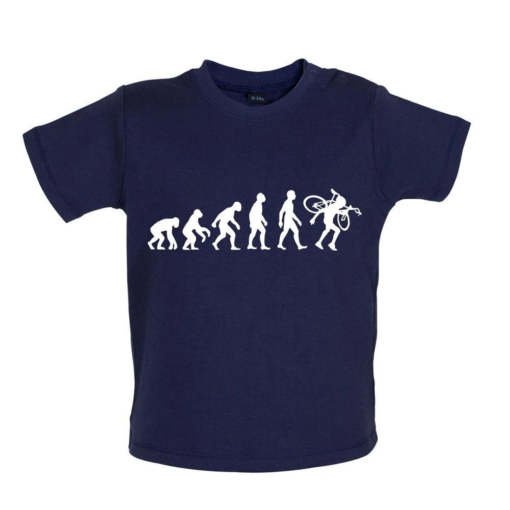 Evolution Of Man Cyclo Cross - Baby Kids Boys Girls Unisex T-Shirt / Babygrow - Bicycle Cycling 140