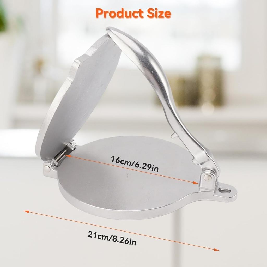 MZMSBAO Tortilla Press, Taco Press, Aluminum Tortilla Maker with Heat-Resistant Plate, Cooking Utensil, Homemade Tortilla Pie Dish, Egg Roll, Baking,