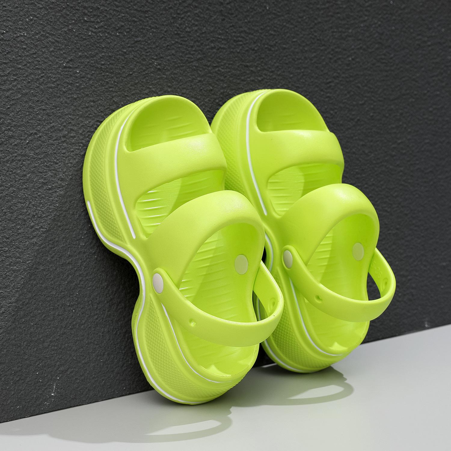 Новые летние женские тапочки на толстой подошве из материала EVA нескользящие и неприятные запахи мягкая подошва прочные и простые модные тапочки 39-40 1859₽