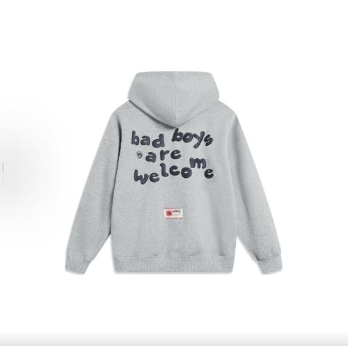 Li Ning LiNing Letter Hoodie Fleece Sweatshirt Unisex Grey