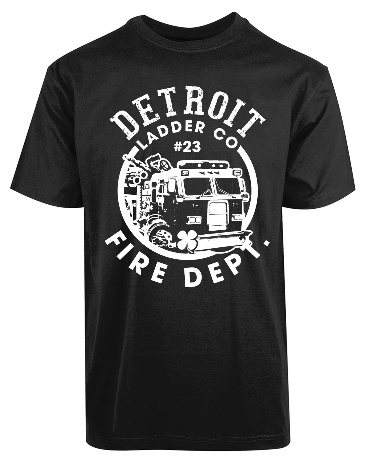 Detroit Ladder No 23 New Mens Shirt Fire Department Rescue Team Super Hero Bravo XXXL