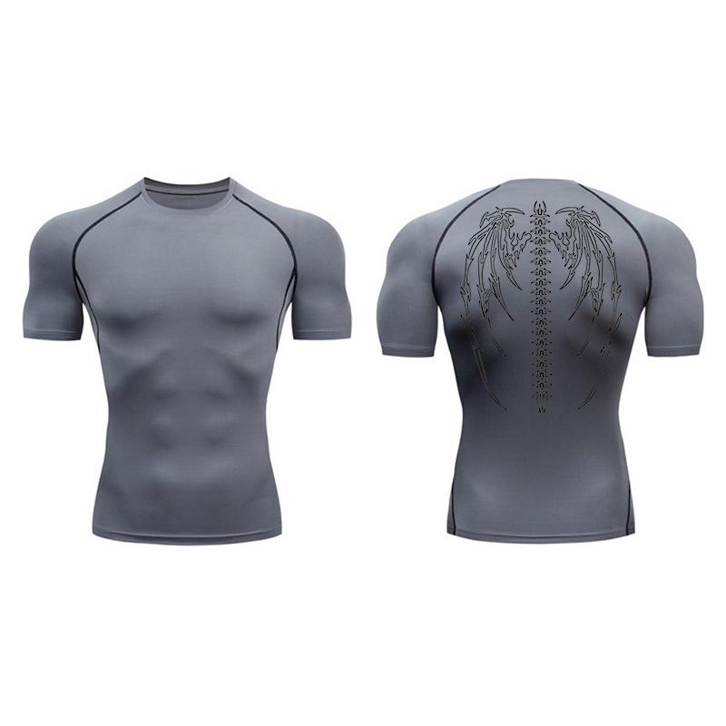 Graphic Compression Shirts for Men Short Sleeve Rash Guard Gym Workout Tshirt Tees Athletic Quick Dry Baselayer Undershirts Tops