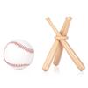 1 PC Mini Wooden Round Solid Baseball Bat Set with Wooden Ring, Holiday Gift