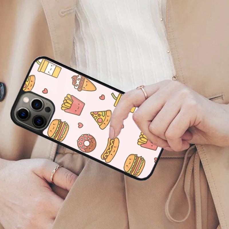 Pommes Burger Pizza Magnetische Handyhülle Für APPLE iPhone 17 Air 16 14 13 12 Pro Max 15 Plus Laden Mit MagSafe Hülle