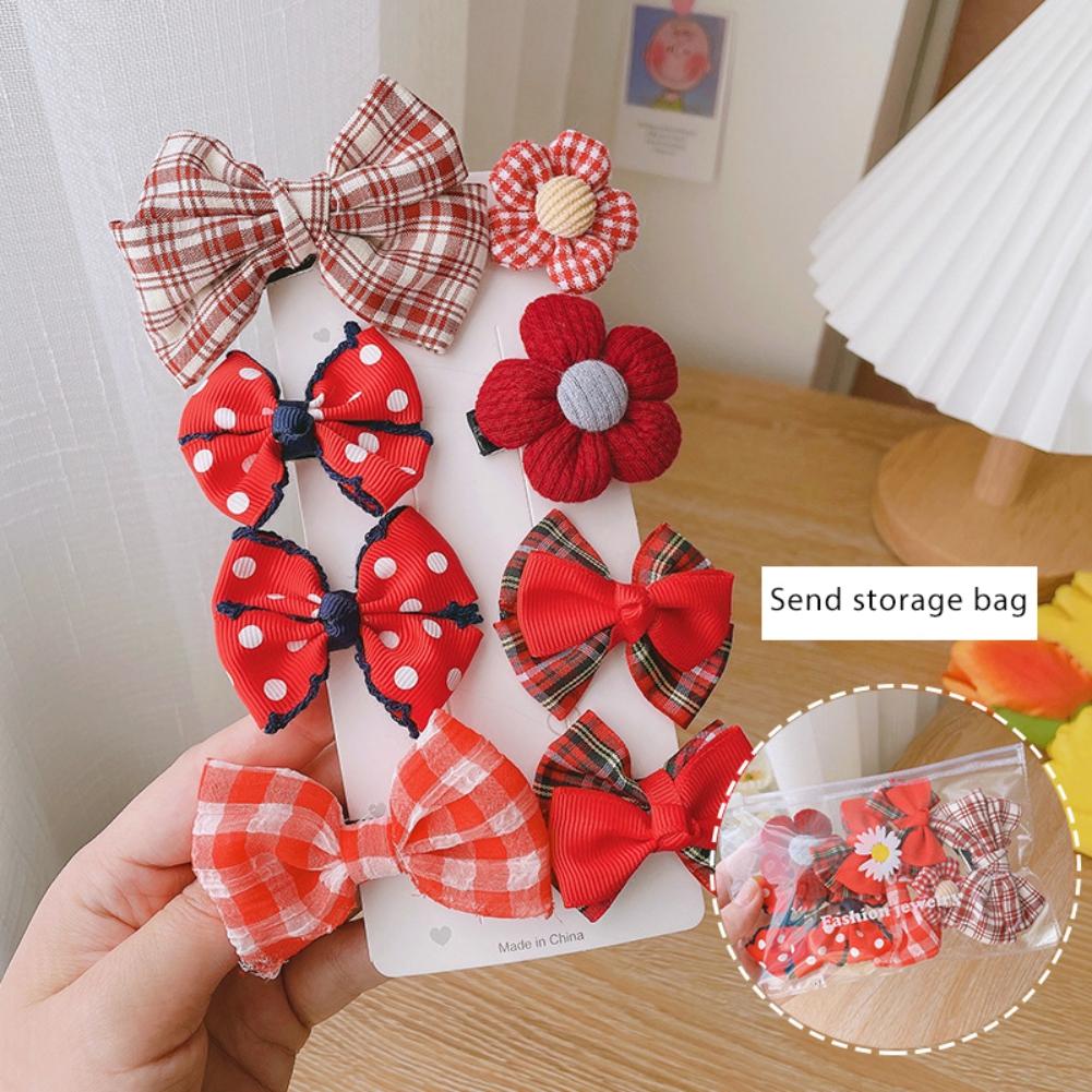 Dětská vlásenka 8ks/sada Dětská mašlička Vlásenky Pokrývka hlavy BB Clip Vlasové doplňky