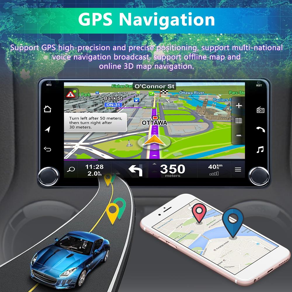 Autoradio 2 Din CarRadio 7 Inch Carplay For Toyota Android Auto Mirror Link BT GPS WIFI Multimedia Player Car Stereo