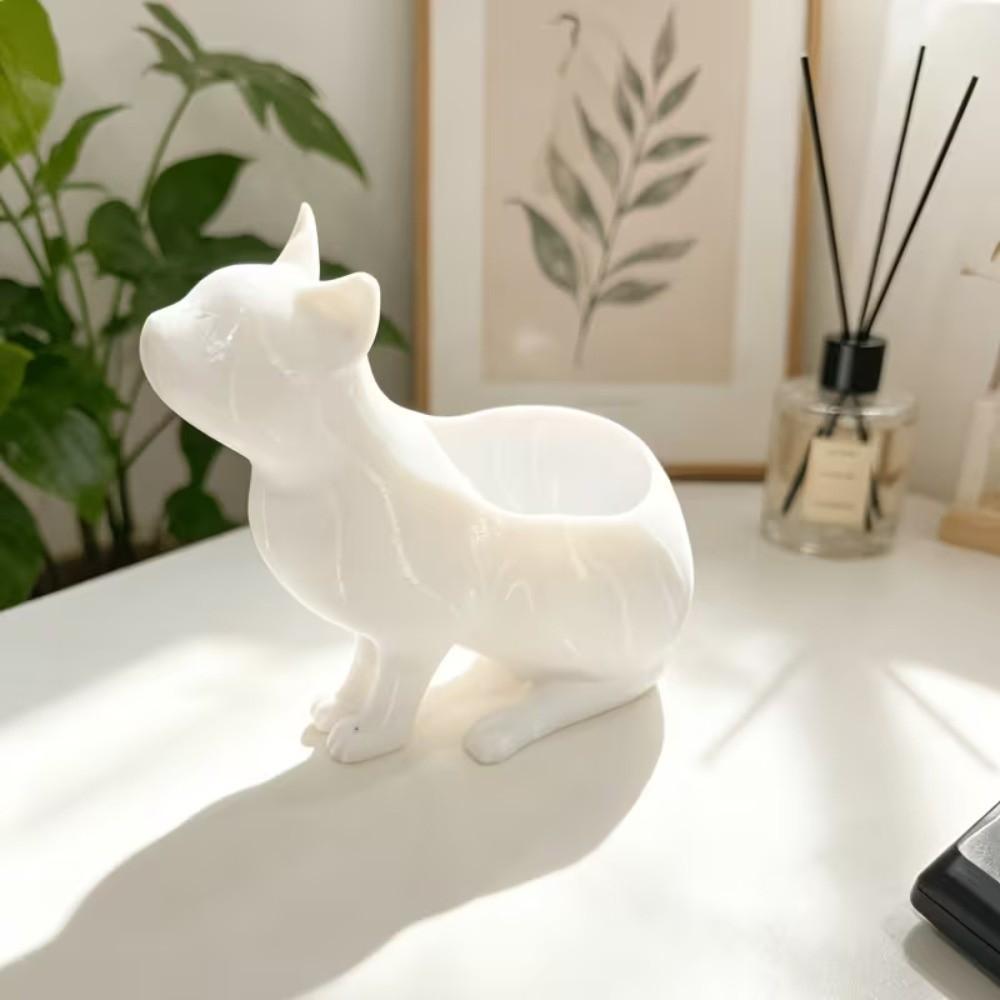 Irregular Shape Kitten Planter 3D Printed Flowerpot Novelty Desktop Decoration  Gardening Gift