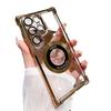 Suitable for Samsung S24ultra Phone Case, Four-corner Airbag Drop Protection S23+ Electroplated Magnifying Glass Magnetic Attraction S22 Transparent