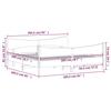 VidaXL Bed Frames and Headboards, Double Bed with Slatted Base, Adult Bedroom Bed, Modern, White 200x200 Cm Wood 3216370