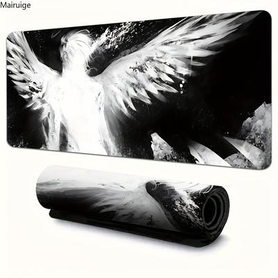 With Artistic Angel Wing Design Mouse Pad Computer Office Table Mat Rubber Antislip Gaming Keyboard Mousepad Long Desk Pads