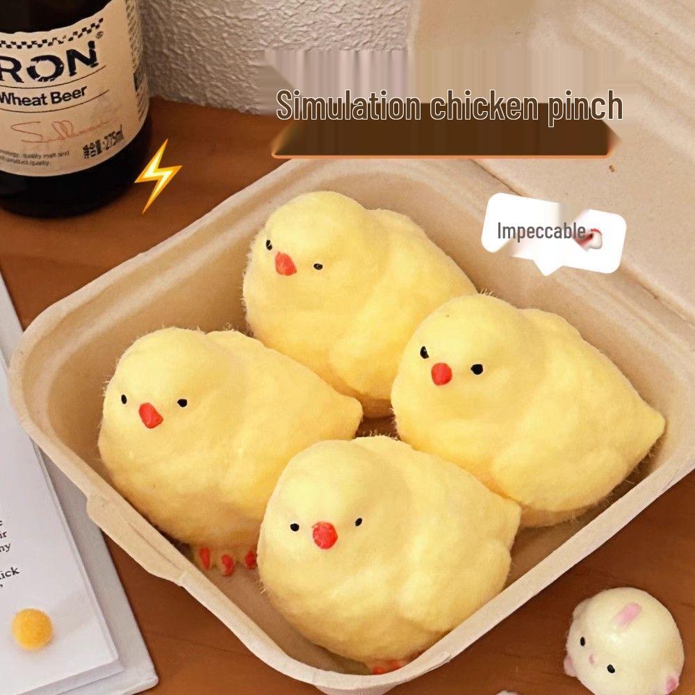 Xiaohongshu Style Salted Egg Yolk Rice Ball Simulated Food TPR Squeeze Toy