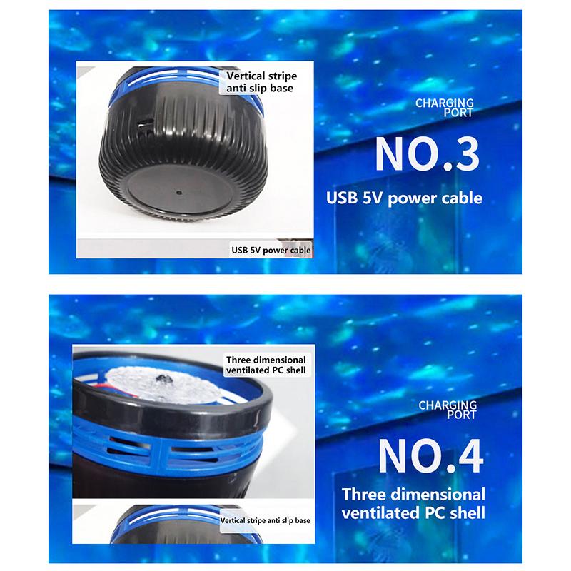 Nachtlicht USB Sternenhimmel Projektion Sternengalaxie Projektor Zimmer Dekoration Magische Kugel Lampe