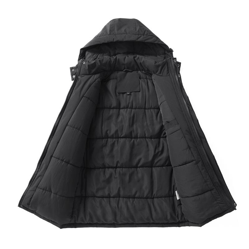 Men's Winter Middle-Aged And Elderly Cotton Coat Business Casual Mid-Length Cotton Coat Warm Comfortable Outerwear Coat