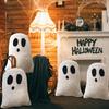 1PC Halloween Throw Pillows,Spooky Ghostly Design Fleece Cushions, Perfect for Sofa, Party,Halloween Decorations
