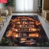 Broken Bookshelf 2D Printed Carpet Living Room Home Decor Sofa Rug Bedroom Bedside Rug Playroom, Nursery Hallway Porch Floor Mat