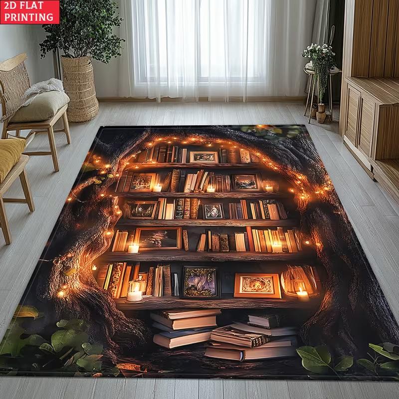 

Broken Bookshelf 2D Printed Carpet Living Room Home Decor Sofa Rug Bedroom Bedside Rug Playroom, Nursery Hallway Porch Floor Mat 40x60CM
