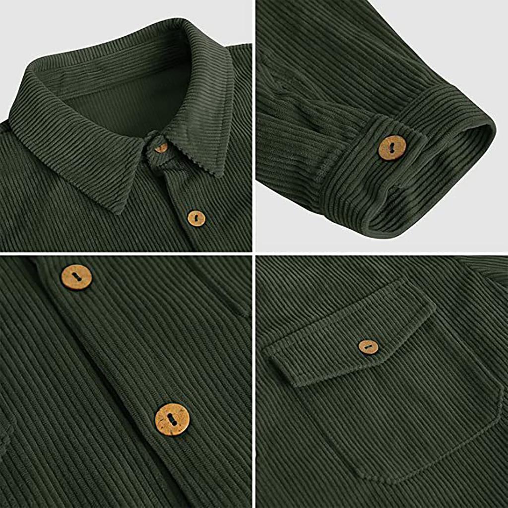 Men's Spring And Three-dimensional Patch Pocket Jacket Button Print Jacket Men