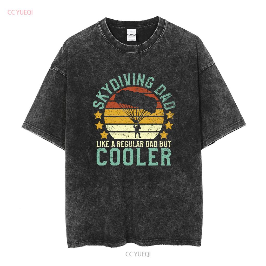 Fallschirmspringer Papa T-Shirt Lustig Vintage Fallschirmspringer Vatertag Fallschirmsprunglehrer Fallschirm für Männer lang- oder kurzärmelig vintage