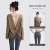 Elegant Women's Yoga Cover-Up Set: Casual Spring Sportswear for Pilates & Fitness