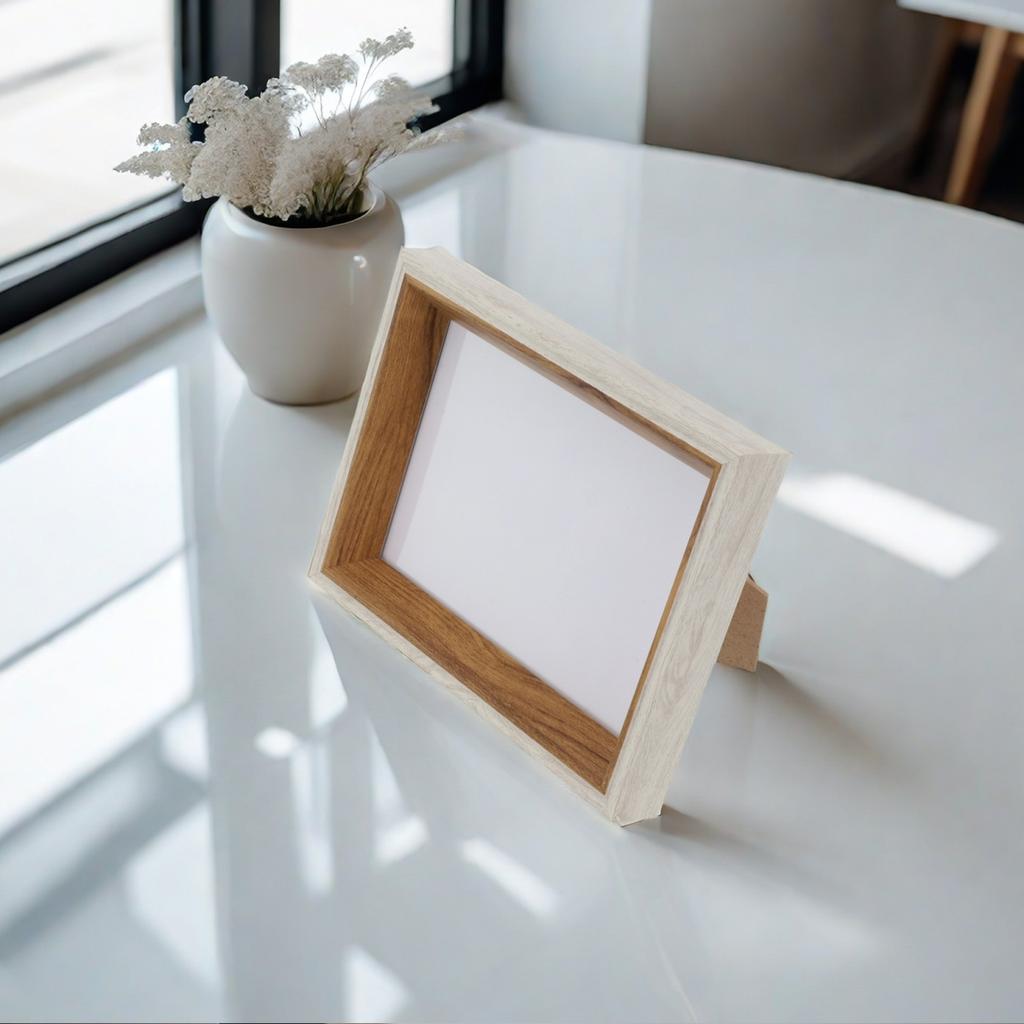 Ein Tisch-DIY-Fotorahmen Tisch-DIY-Fotorahmen Merkmal