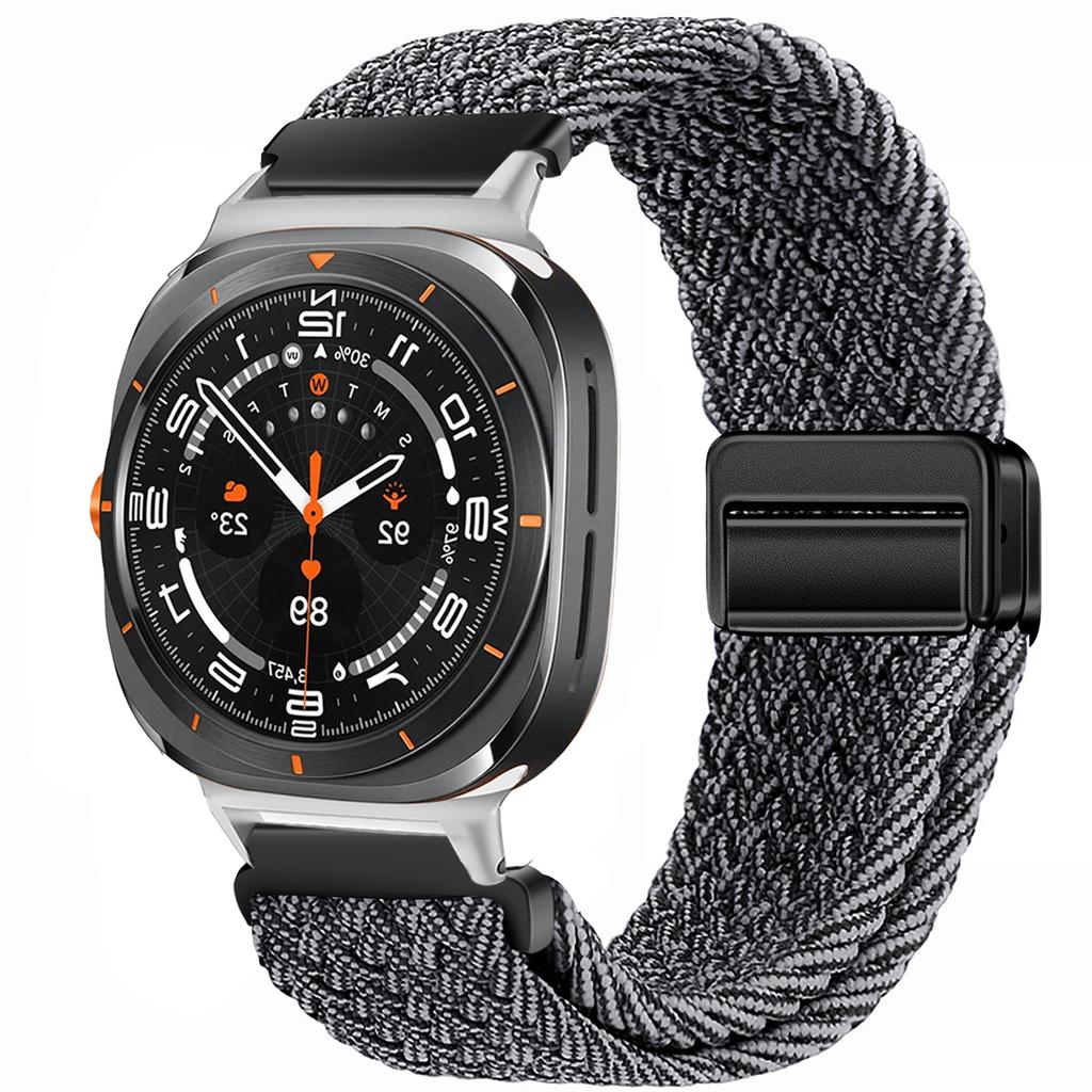 For Samsung Galaxy Watch Ultra Strap 47mm Accessories Magnetic Nylon Braided sport Bracelet Correa Galaxy Watch 7 Ultra Band