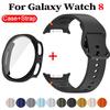 Silikonarmband für Samsung Galaxy Watch 8 40 44mm Armband Mit Hülle Displayschutz Bumper-Abdeckung für Smart Strap Handgelenkzubehör