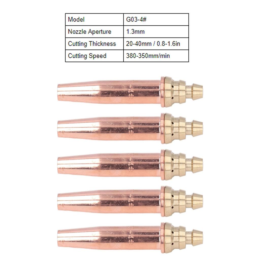 5PCS Cutting Tips Split Isobaric Propane Gas Welding Nozzles Machine Torch Consumables