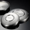 Household Double-layer Heat Insulation 304 Stainless Steel Plate, Disc, Flat-bottomed Dinner Plate, Dish, Flat Plate Barbecue European Style