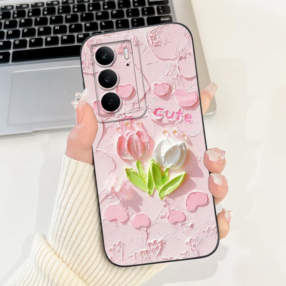 For Realme C75 4G Case Cute Cartoon Luxury Candy Painted Cover Shockproof Soft TPU Phone Case For Realme C75 C 75 RealmeC75 Bags