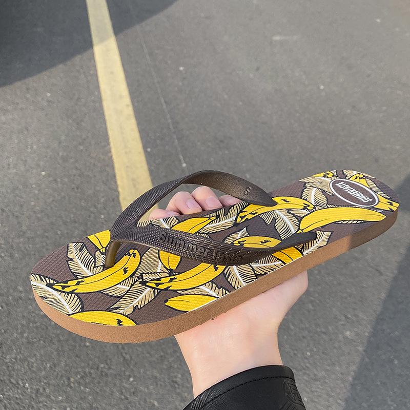 Flip-flops Men Wear Personalized Beach Slippers Men Personalized Students Non-slip Cool Slippers