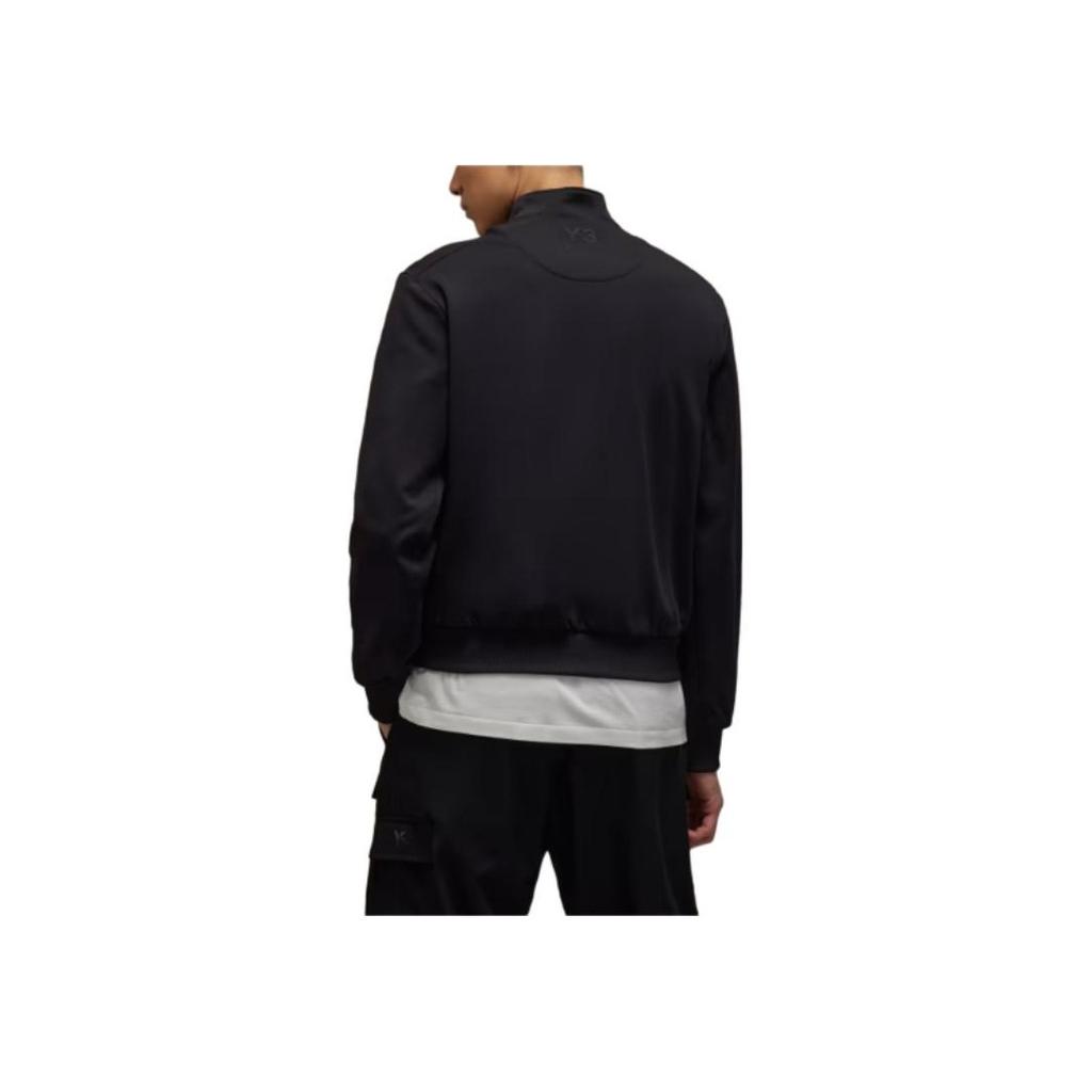 Y-3 Track Top Logo Print Stand Collar Zip Long Sleeve Jacket Men Jacket Black IW0061