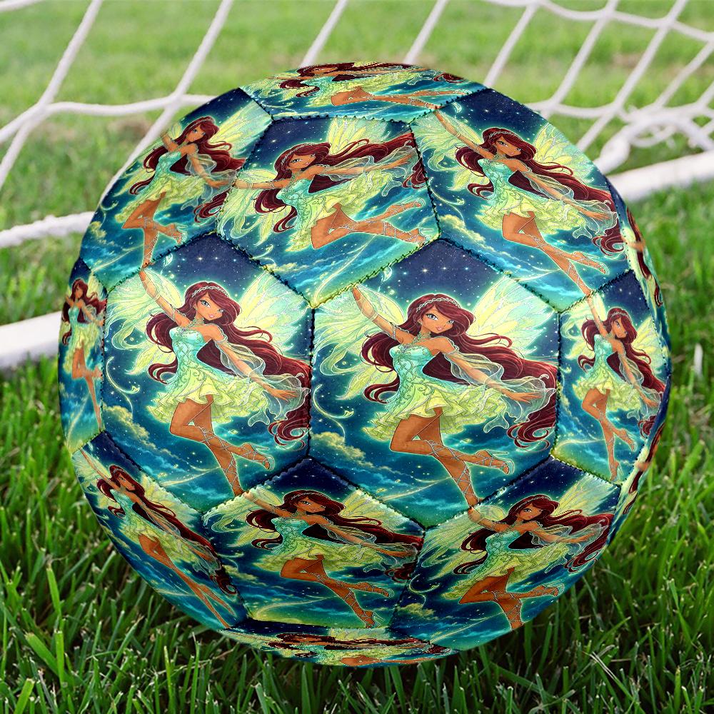 Winx Club Theme Size 5 Soccer Ball, Suitable for Both Indoor and Outdoor Matches, a Gift Suitable for Everyone.