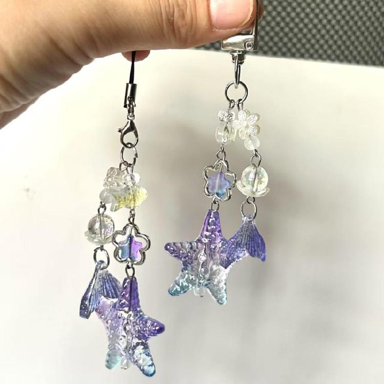 Artistics Mermaids Charm Acrylic Phone Lanyard Portable Keychain With Intricate Designs SturdyEveryday Use