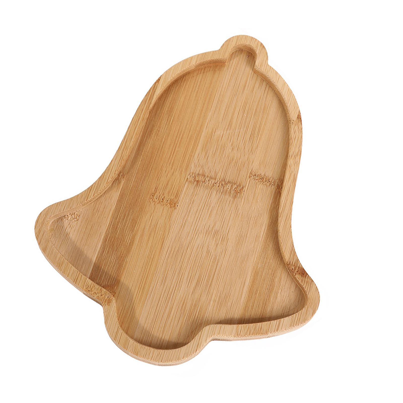 

Праздничное сервировочное блюдо. Элегантное деревянное блюдо в форме рождественской елки/колокольчика для подачи угощений на рождественских посиделках. B