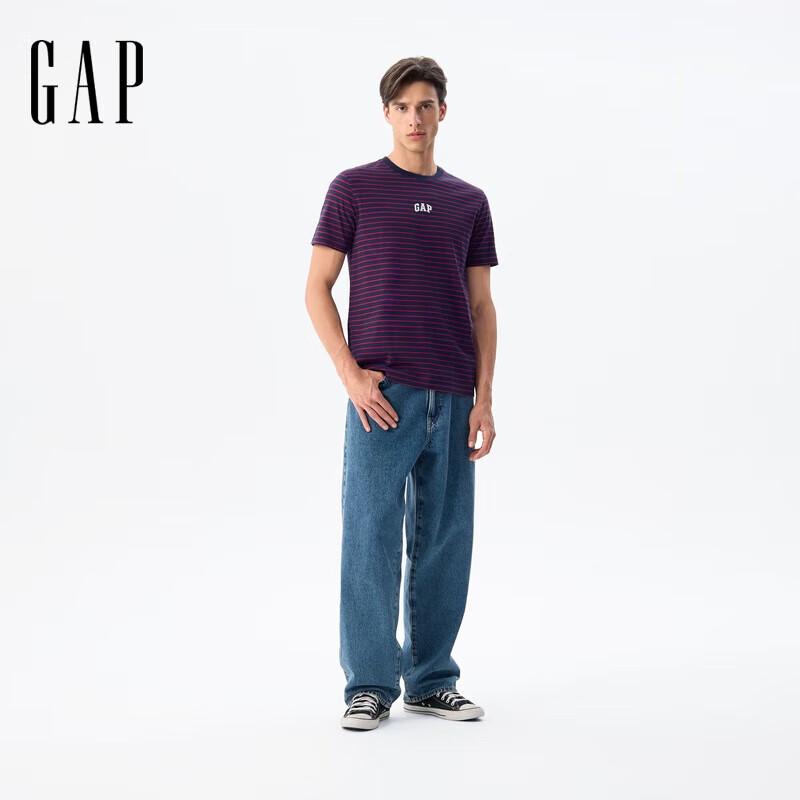 Gap Unisex Summer Logo Stripe Cotton T-Shirt M