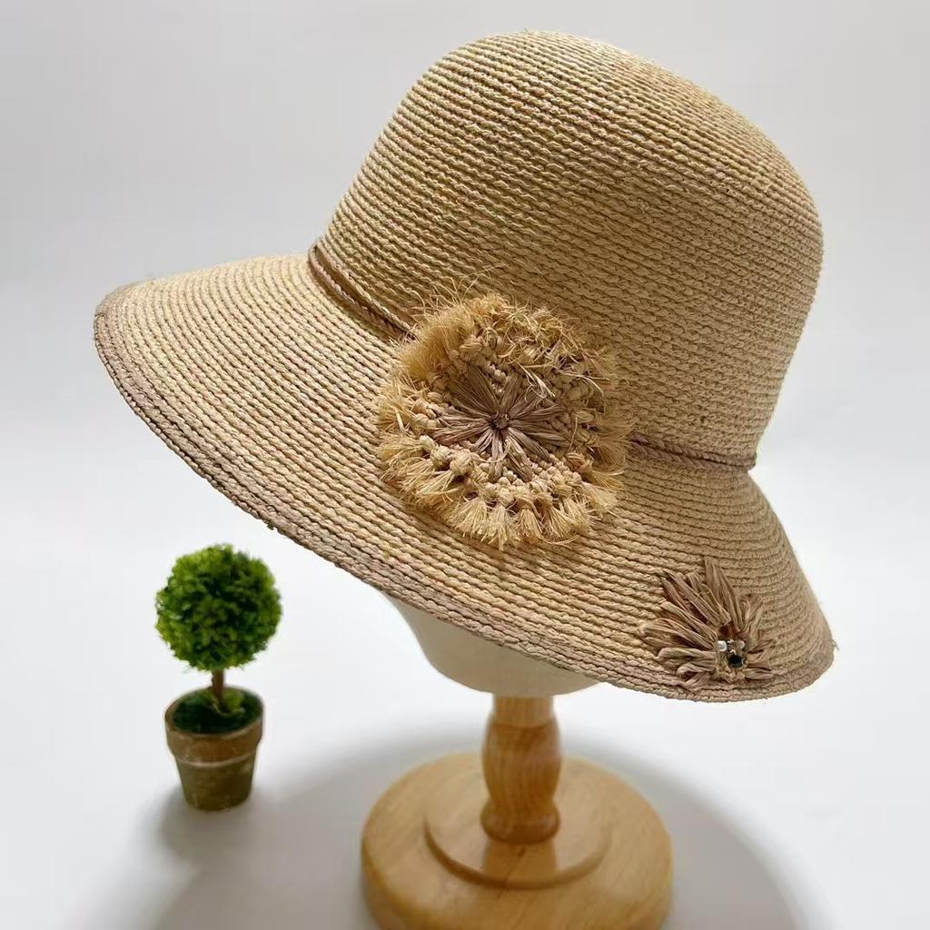 Dell Le Lafite Straw Hat Breathable Natural Color Sunflower Niche High-End Sun Hat