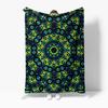 Vibrant Kaleidoscope Pattern Throw Blanket Neon Colorful Geometric Print Bed Blanket Festival Gift for Teen Girls Boys