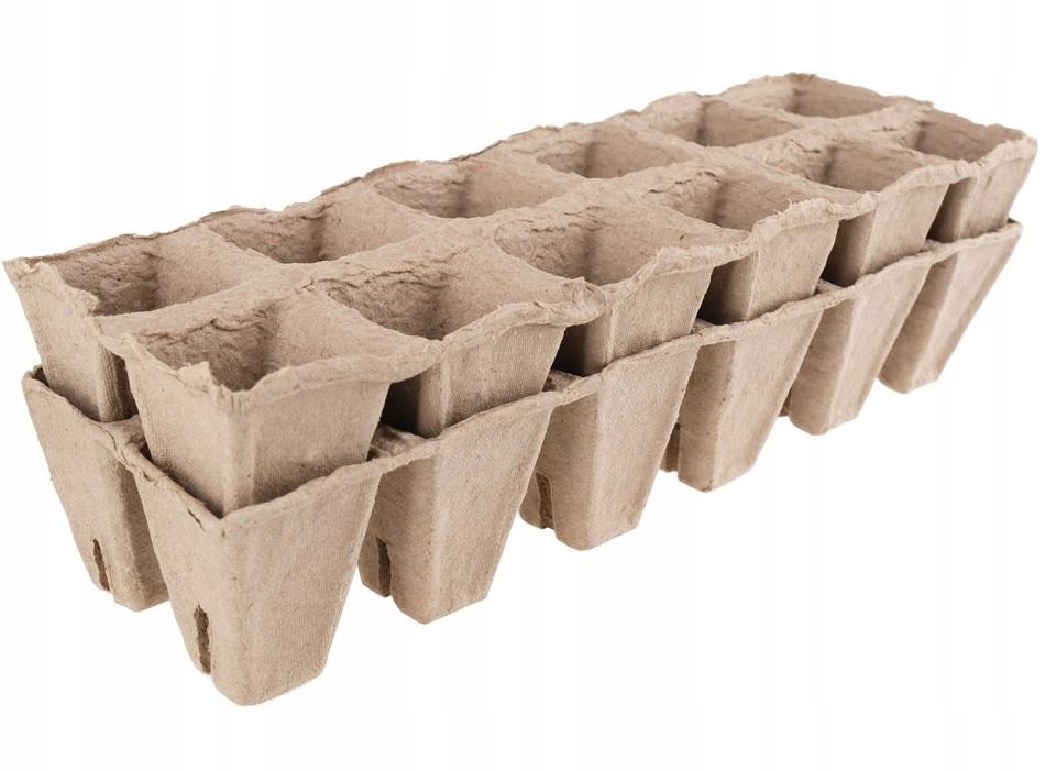 Rectangular Pots for Plant Seedlings, Tray 2x12