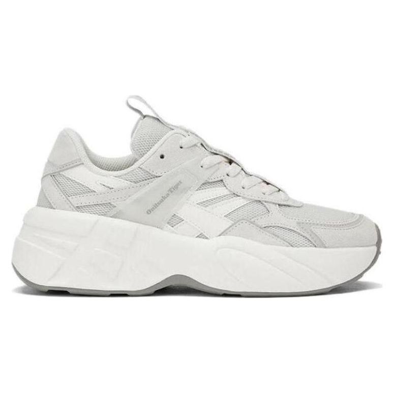 Onitsuka Tiger Fabric Leather Synthetic Leather Thick Sole Versatile Shock Absorbing Wear Resistant Low Top Casual Shoes 1183C184-020