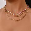 Multilevel Elegant Pearl Pendant Jewelry For Women Wedding Beads Pearl Chain Choker Necklaces N0278