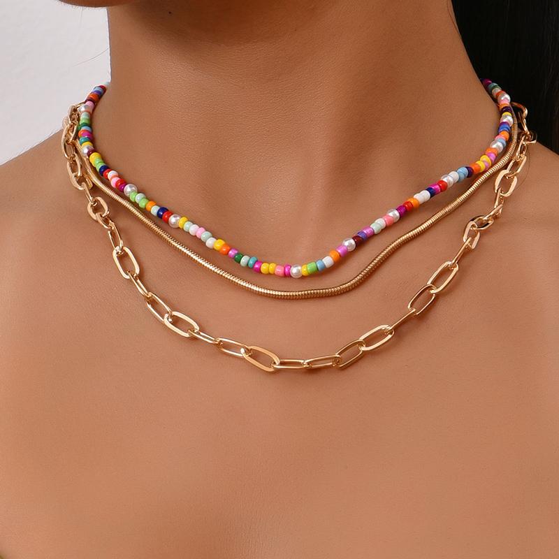 Multilevel Elegant Pearl Pendant Jewelry For Women Wedding Beads Pearl Chain Choker Necklaces N0278