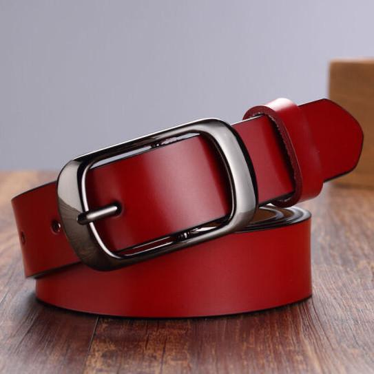 Women's Casual Korean Style Belt with Pin Buckle - Fashionable Cowhide Accessory
