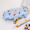 Red Cherry Cute Portable Student Pencil Case Stationery Bag High-value Large-capacity Zipper Storage Bag