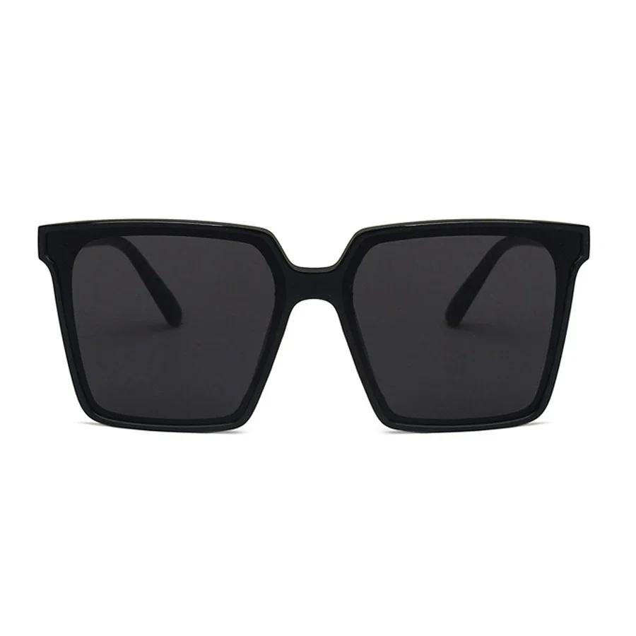 New Fashion Extra Large Frames Sunglasses Unisex Vintage Square Designer Transparent Sun Spectacles UV 400 Protection Oculos De Sol