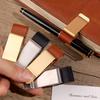 4/2/1PCS Leather Brass Stainless Steel Pen Holder Clip Pen Loop for Notebook Traveler Journal Bookmark with Stainless Steel Clip