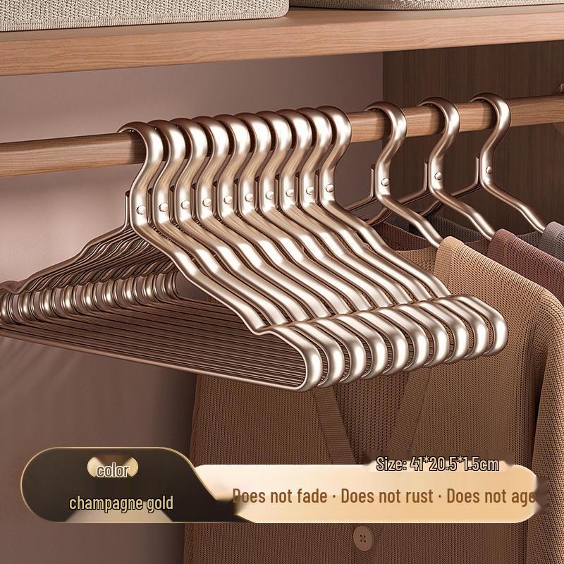 Thick No-Crease Space Aluminum Clothes Hanger for Home, Ideal for Coats & Drying