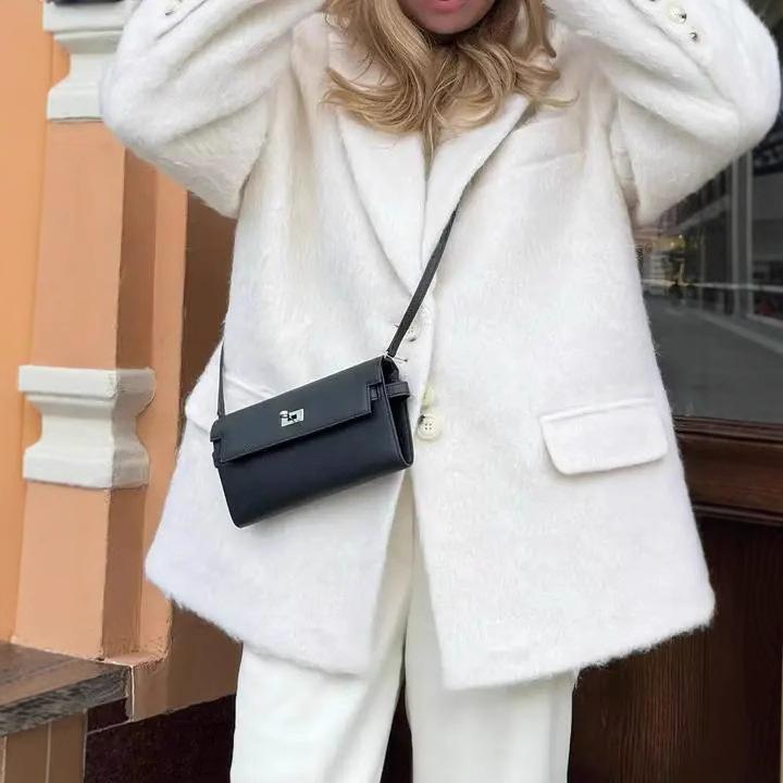 

Корейский Трендовый Тренч Осень и Зима Новый Тренд Толстый Теплый Женский Костюм Пальто XL белый